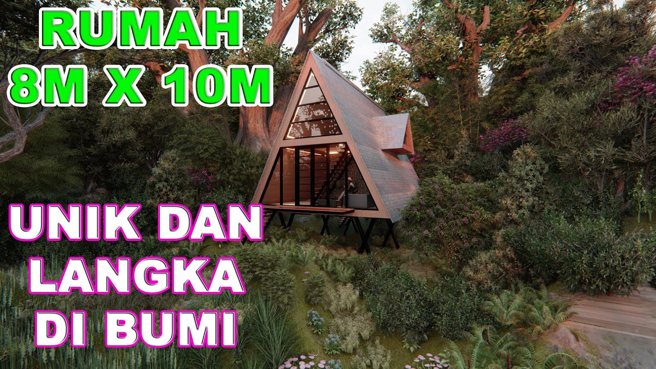 DESAIN RUMAH 8X10 METER (ALA VILLA UNIK LANGKA DI BUMI)