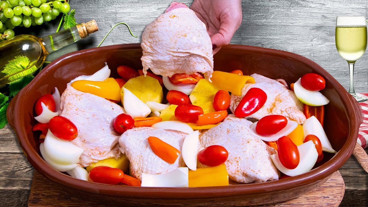 The Most Delicious Recipe for Oven Roasted Chicken Seasoned with White Wine!