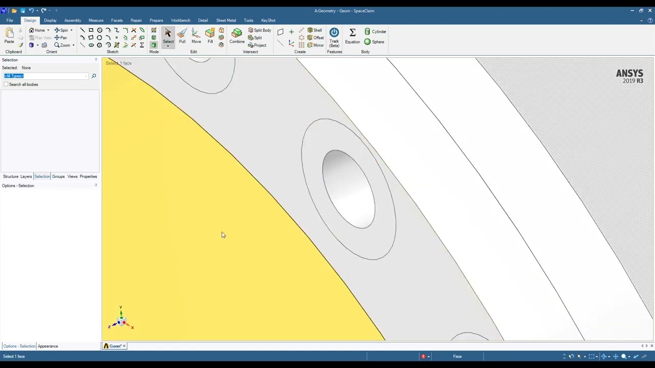 How to Imprint multiple washer faces in a single operation with Pull Copy Edge in Ansys SpaceClaim