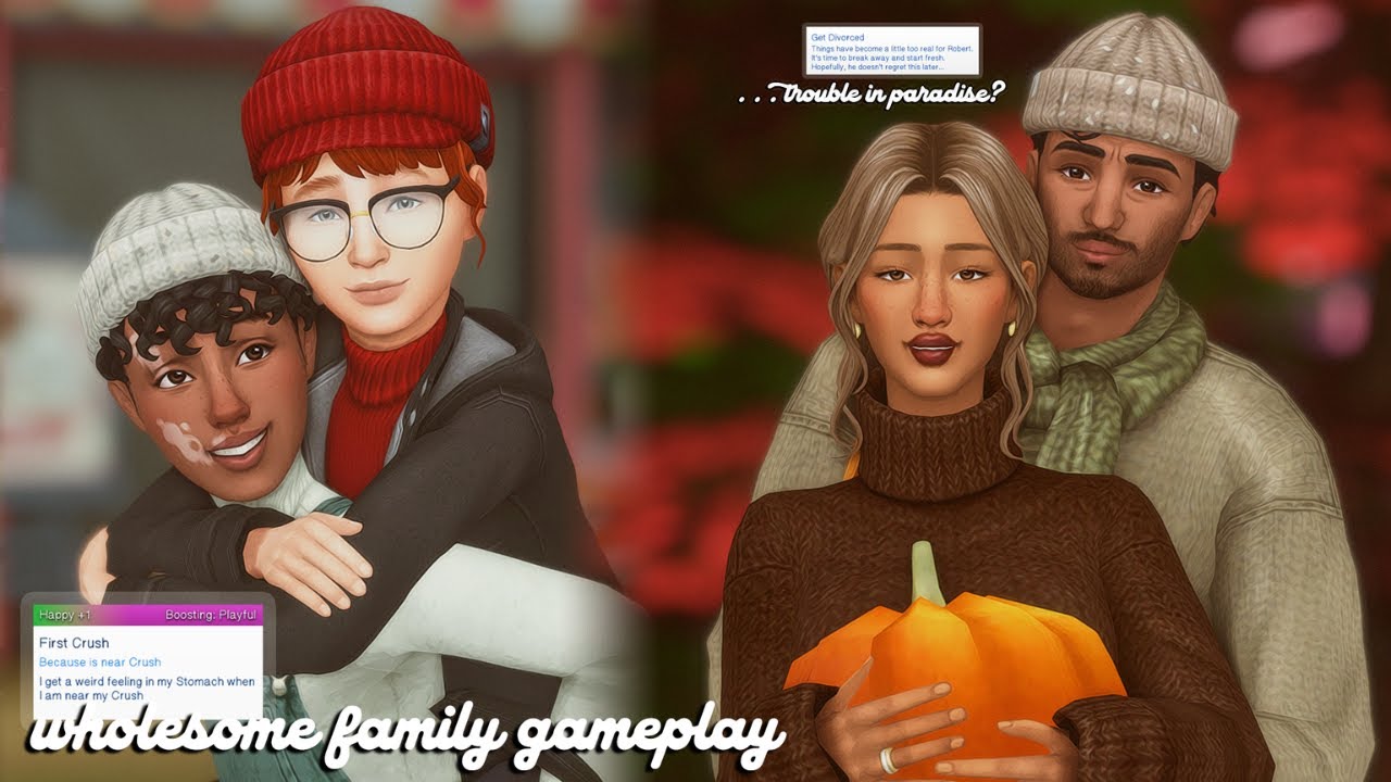 a cozy fall family day in the sims 4  🍂