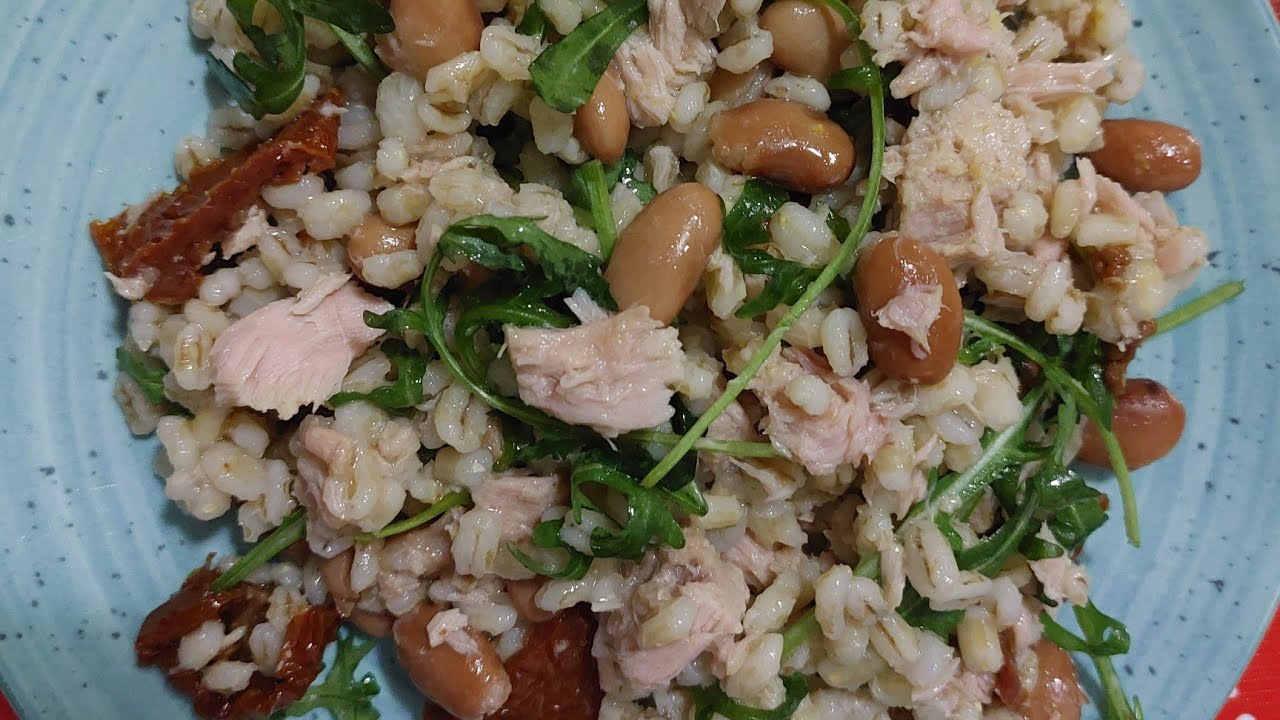 🍲САЛАТ ИЗ ПЕРЛОВКИ С ТУНЦОМ И ФАСОЛЬЮ/ 🍲INSALATA DI ORZO CON TONNO E FAGIOLI 