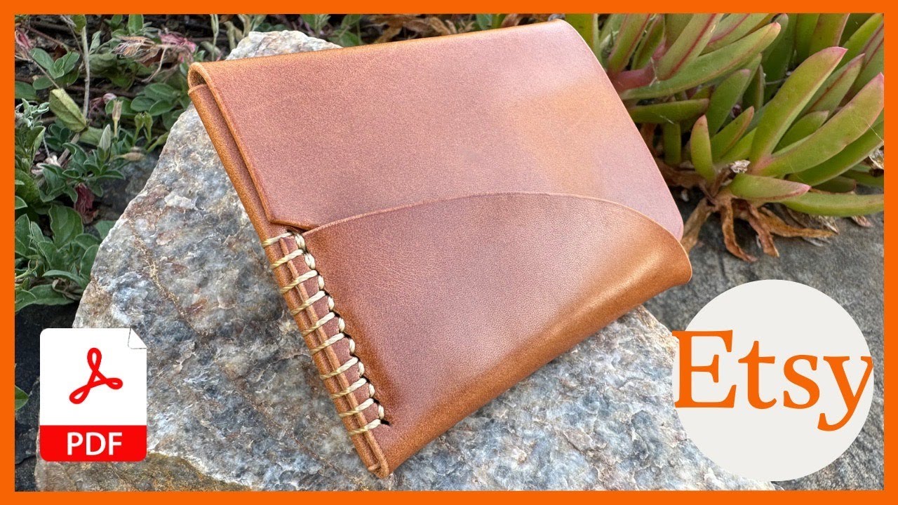 HAND-MAKING a Leather Wallet | 'The Ship Wallet' | ASMR | Making Etsy Pattern | Downloadable PDF