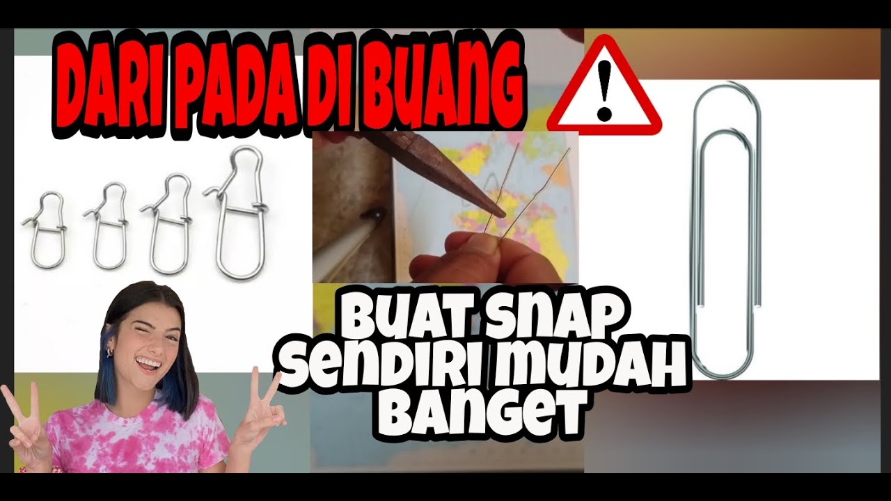 cara membuat peniti pancing snap yang sangat mudah dari klip kertas pemancing tarakan