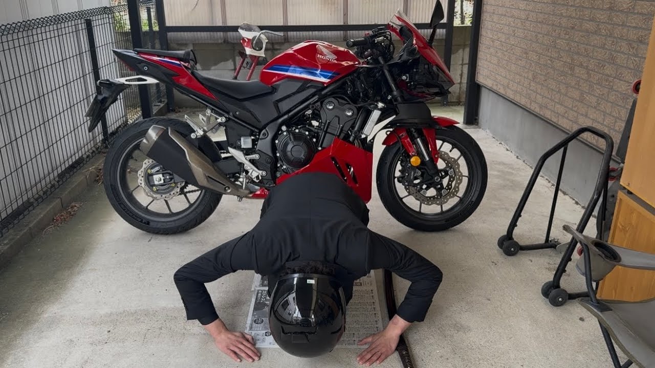 転けたのでカスタムします #バイク #cbr400r 