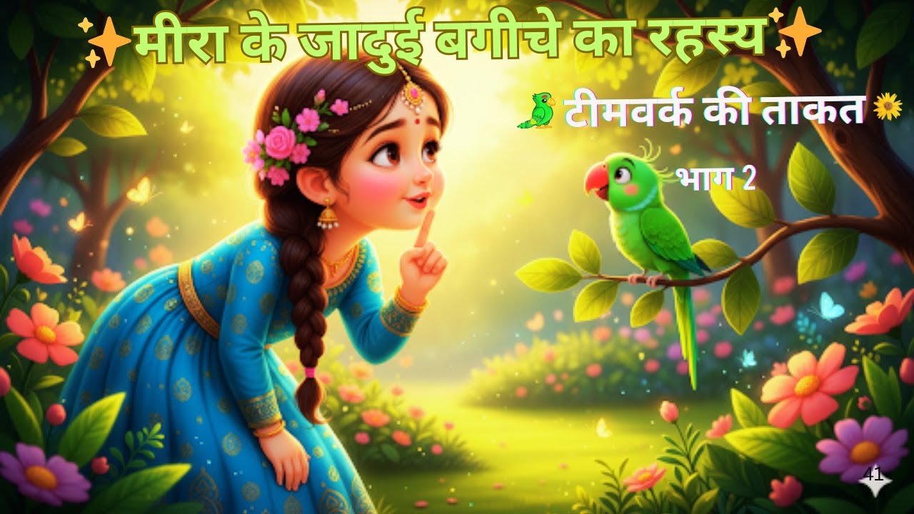 🌸✨मीरा के जादुई बगीचे का रहस्य 🌿🔮 | टीमवर्क की ताकत 🤝💫 |  भाग 2 #hindikidsstory
