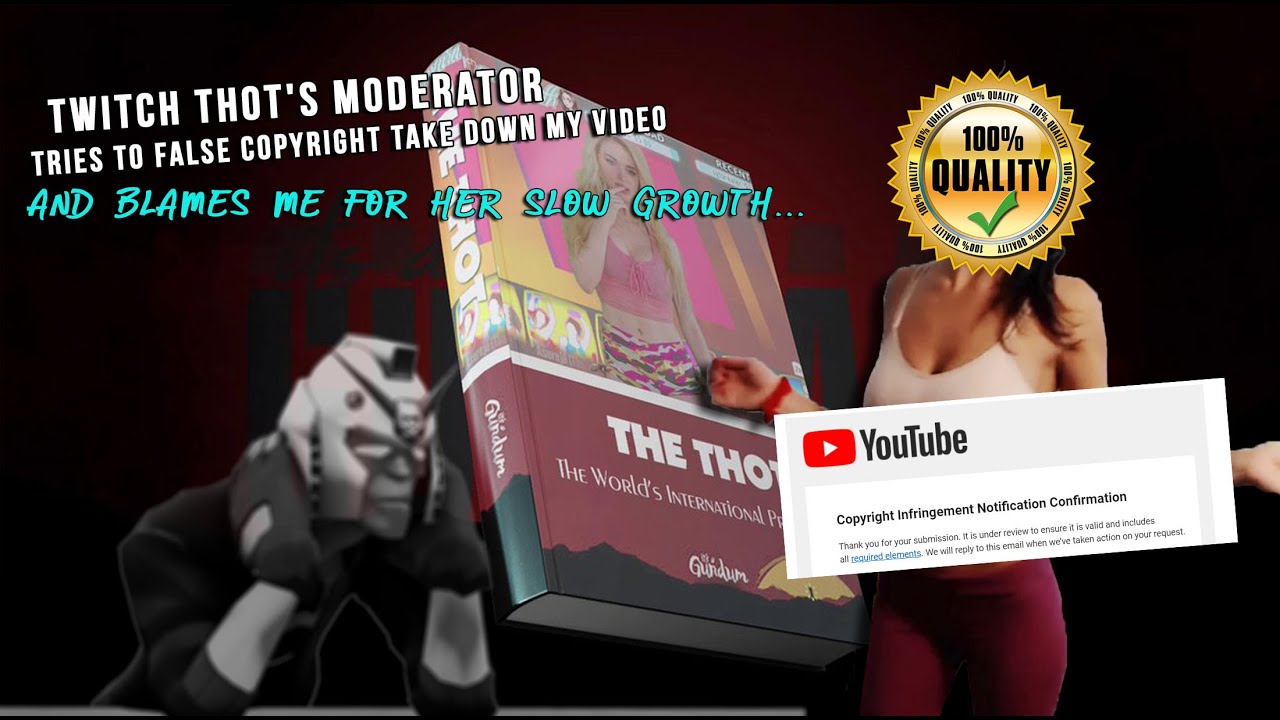 Twitch Thot's Moderator tries to false copyright Take Down My Video & Fails