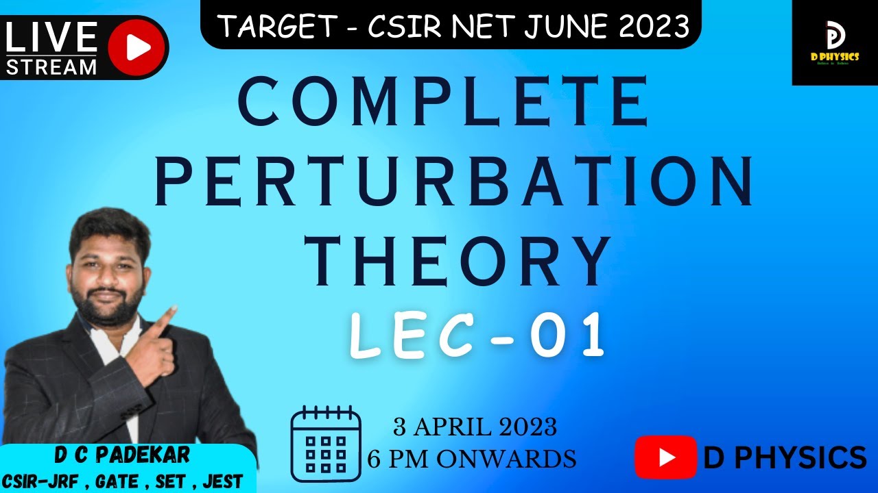 COMPLETE PERTURBATION THEORY LEC-01