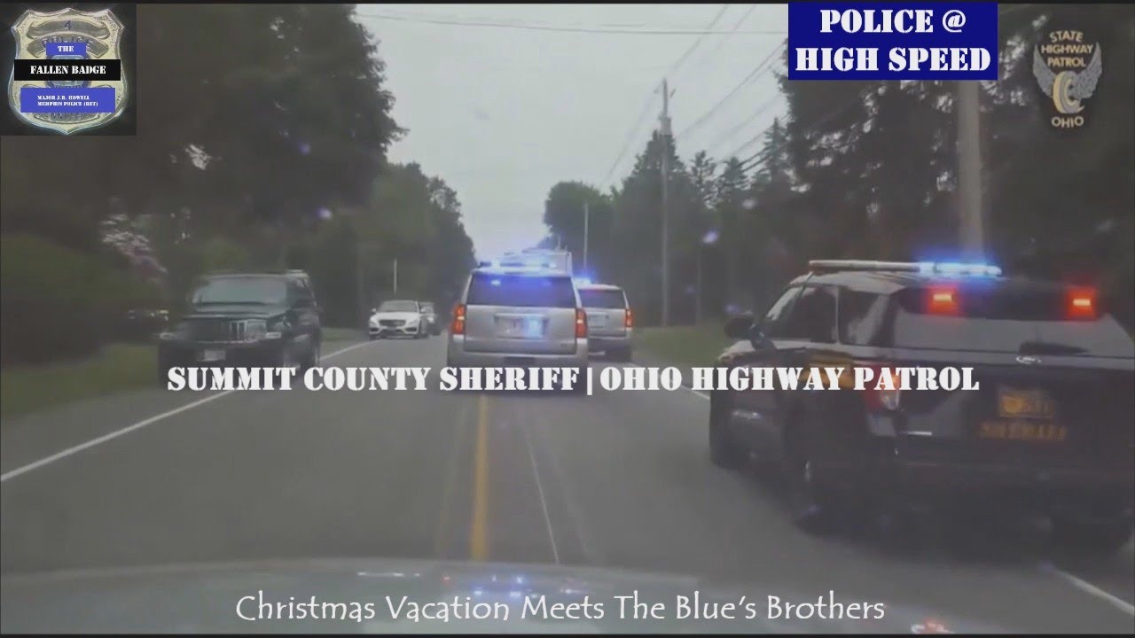 Police at High Speed | Summit County Sheriff / Ohio State Troopers Pursuit