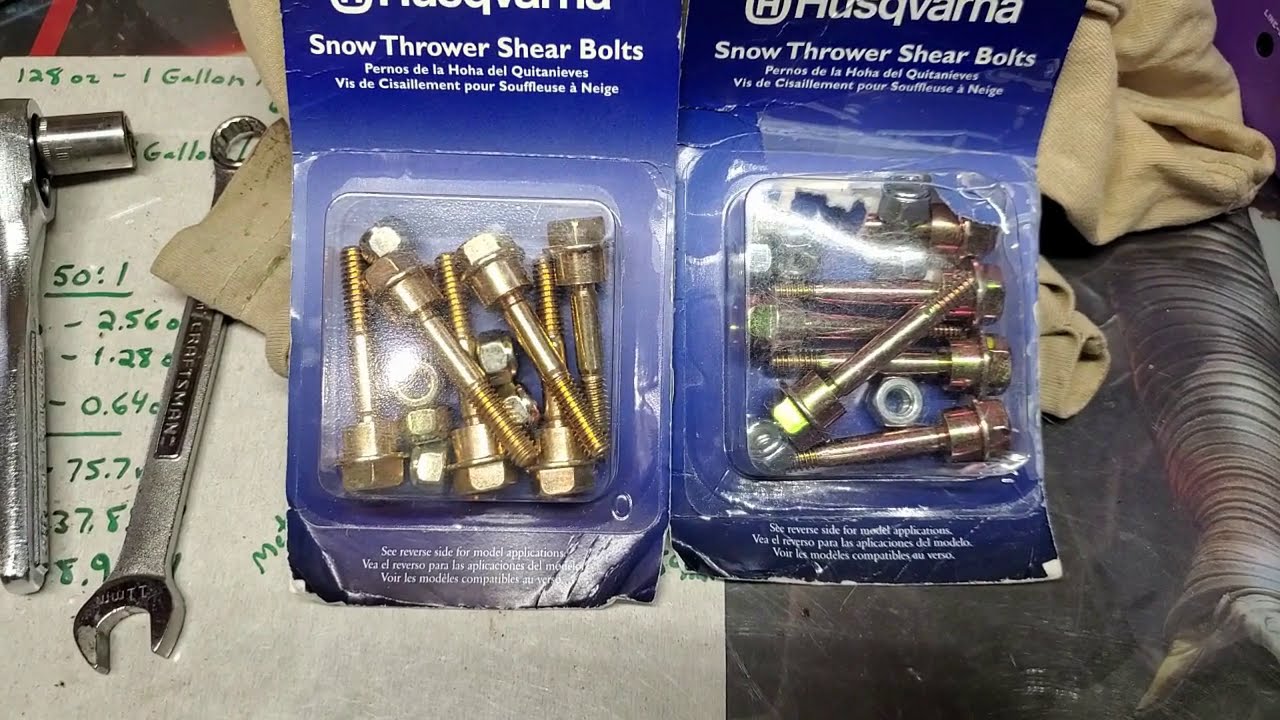 Husqvarna Snow Blower Shear Bolts