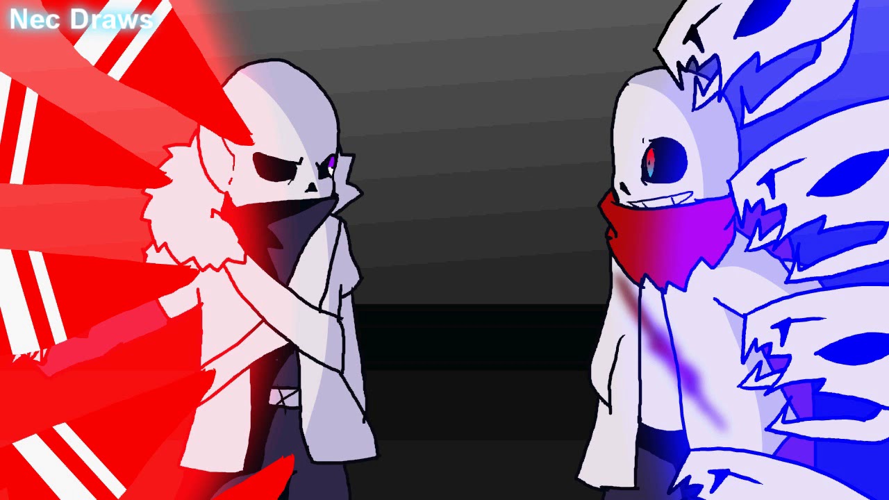 Cross!Sans (XTale) vs Geno!Sans (AfterTale) (Animation)