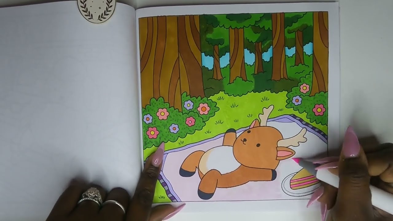 Color With Me  | Music | 🎨🎀 Comfy Vibes by Cozy Colors BOOKS |using Ohuhu markers #adultcoloring