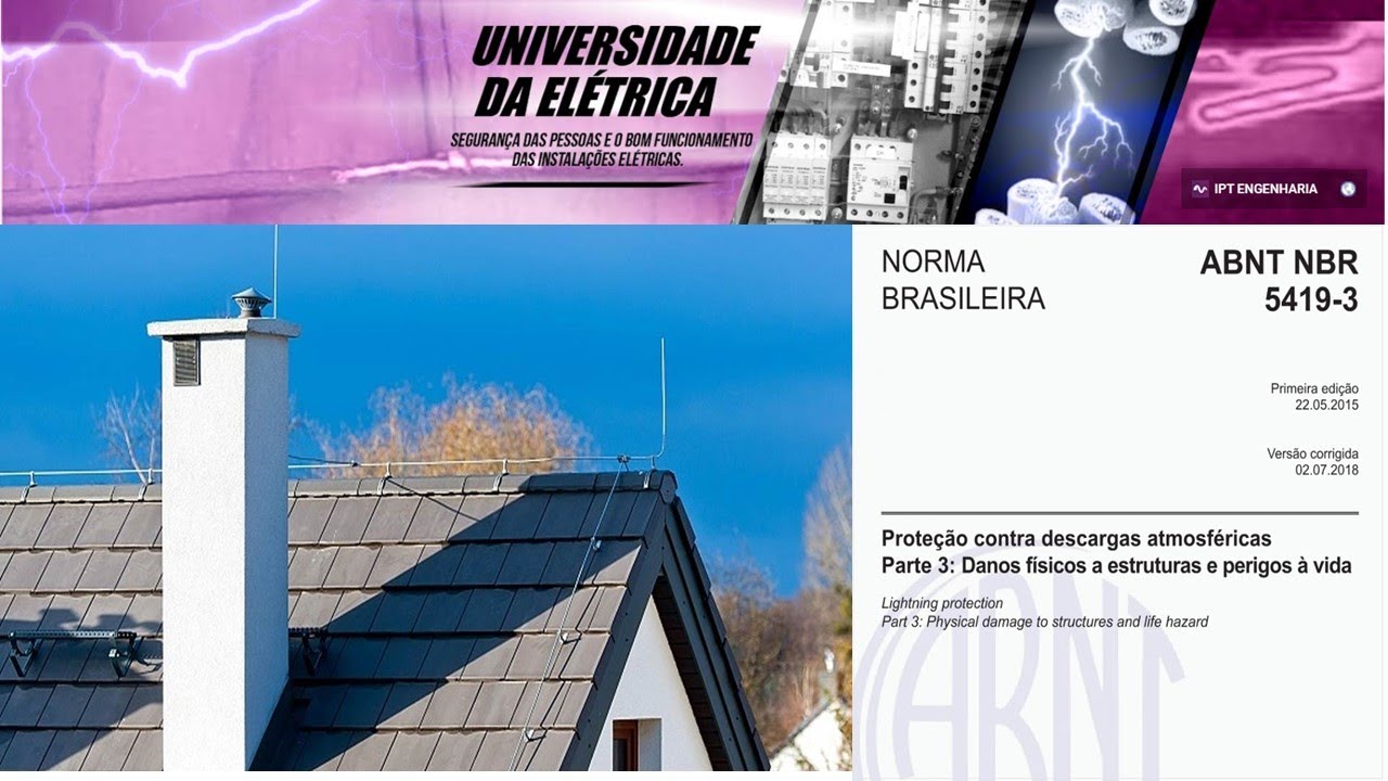 ADEQUAÇÃO DE PARA-RAIOS COM DESCIDAS EXTERNAS!!! PARA NORMA NBR 5419:2015! IMPERDÍVEL UM EXEMPLO!!