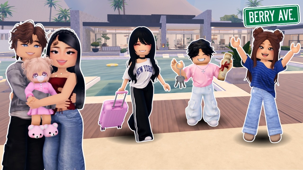 NOS MUDAMOS A LA NUEVA CASA DE LUJO CON MI ESPOSO Y MIS HIJOS EN BERRY AVENUE ROBLOX #roblox