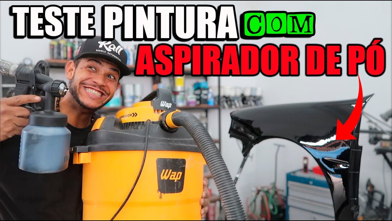 PINTANDO COM ASPIRADOR DE PÓ  - TESTE PINTURA DE CARRO!