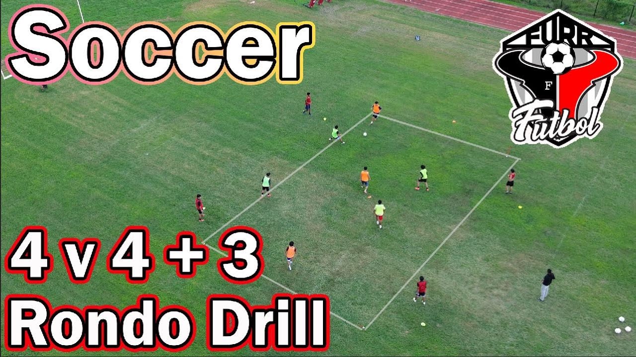 Soccer - Rondo 4v4+3 - Drill