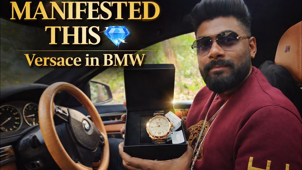  ₹1,20,000 Versace Watch Unboxing in BMW 🤑 Manifestation Worked ✨😍