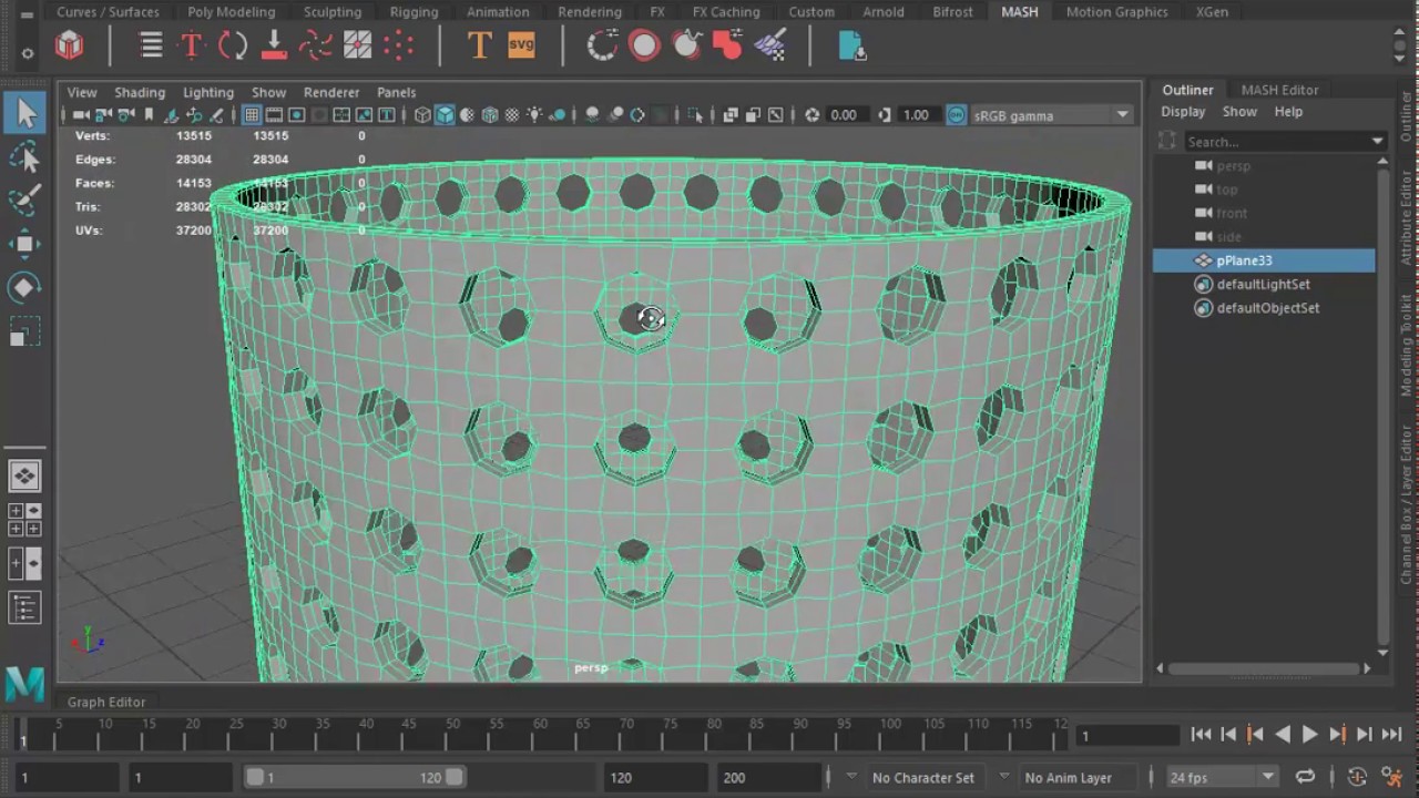 Maya Modelado, crear agujeros en goemetria [Maya 2012-] (Consulta)