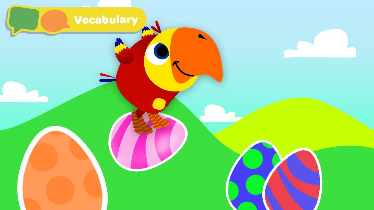 Learning First Words w Larry Surprise Eggs | Sensory Stimulation for Babies | First University