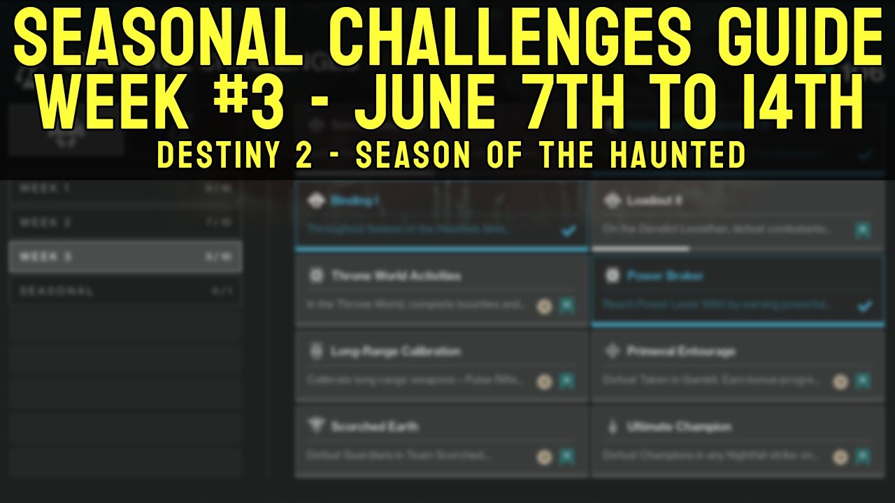 Seasonal Challenges Guide Week #3 - Season Of The Haunted | Destiny 2