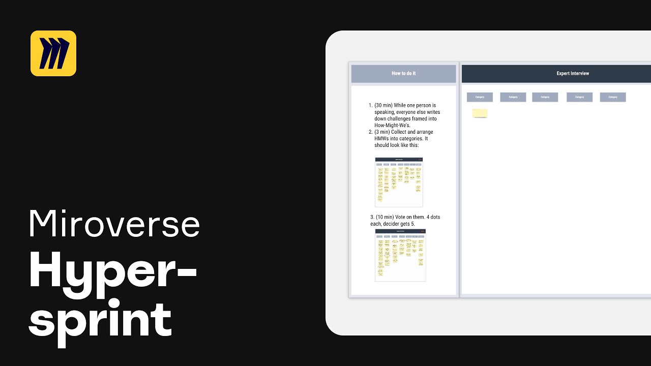 Hypersprint: Accelerate Remote Design Sprints with this #Miroverse Template