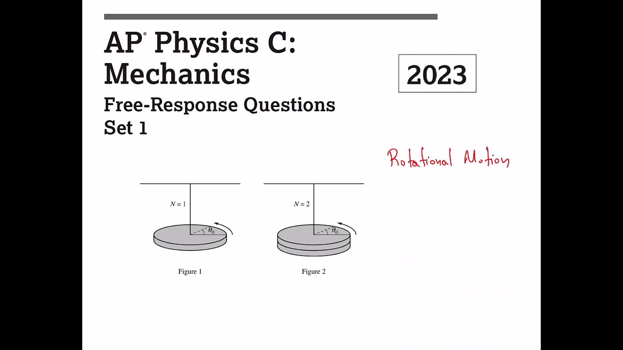 AP Mechanics 2023 Question 2 (Rotational Motion)