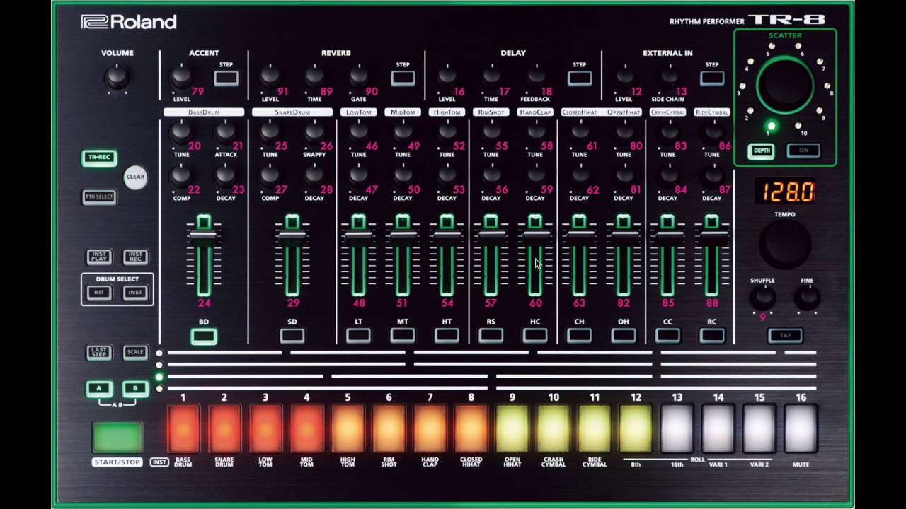 Control Roland TR8 Parameters Via MIDI in Logic X
