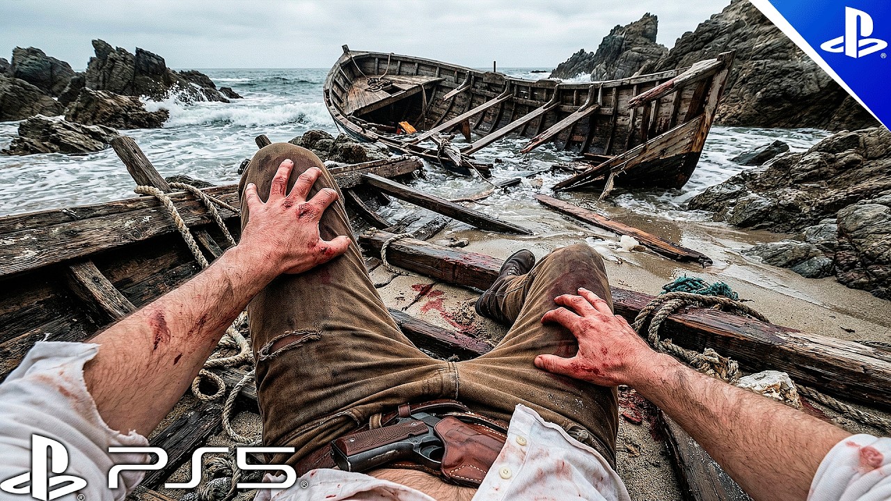 O BARCO AFUNDOU E PAREI NA ILHA DA MORTE (PS5) Uncharted 4 • GRÁFICOS ULTRA REALISTAS 4K 60FPS
