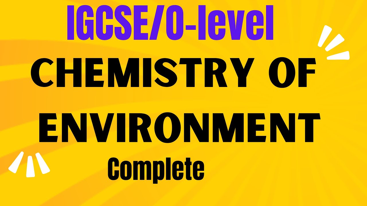 IGCSE/O-Level Chemistry: Chemistry of Environment, Pollutants , Catalytic Converter