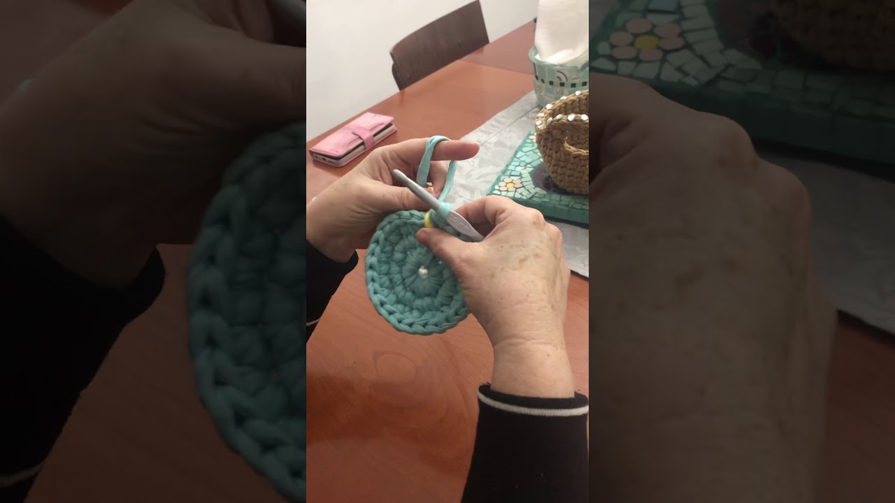 סריגת סלסלה שיעור 1