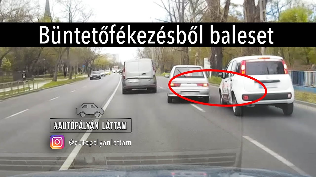B&uuml;ntetőf&eacute;kez&eacute;s - Baleset, pizzafut&aacute;r - Cserbenhagy&aacute;s | Hungarian dashcam, Brake checks