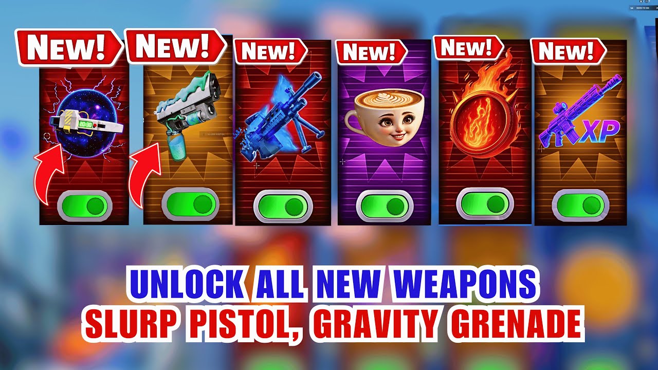 How To Get SLURP PISTOL ,GRAVITY GRENADE & AND MORE in Crazy 1v1 Ffa All Guns and Rides FORTNITE