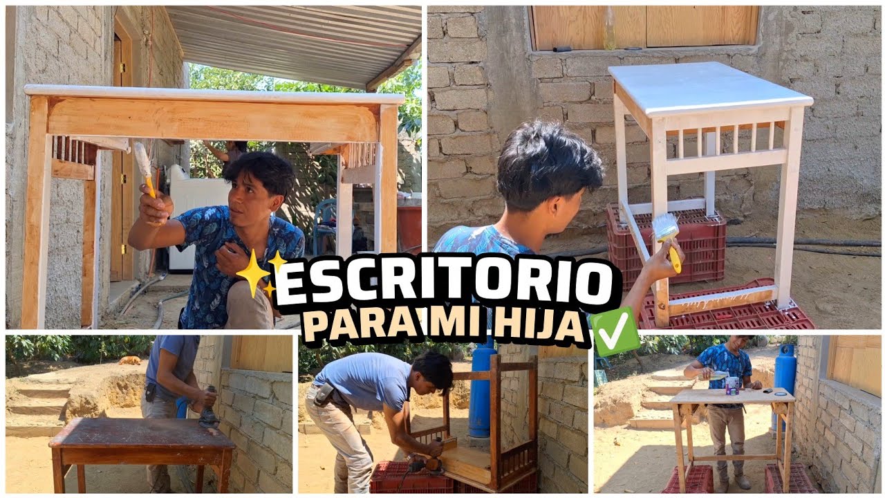 RENOVANDO MUEBLE ✅️ Hice un ESCRITORIO para mi HIJA ✨️