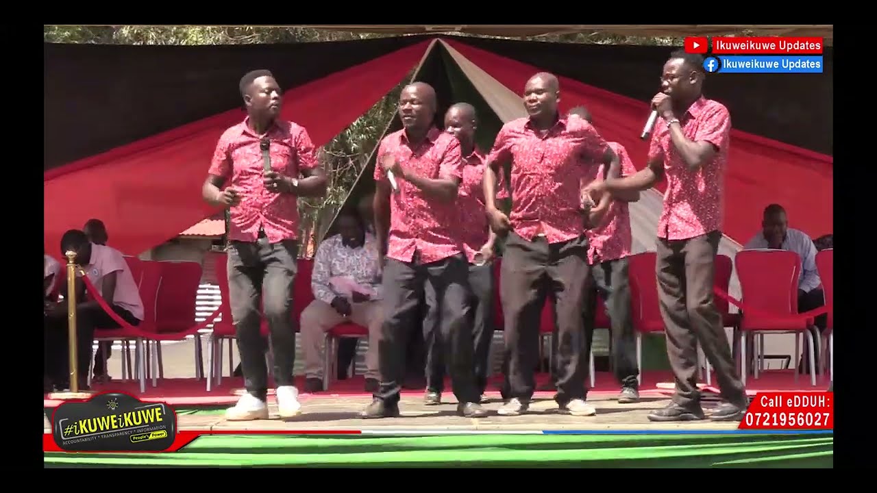 Musician Wafula Wa Nangami entertains Jack Wamboka's guests at Bumula 2024 Bursary Launch