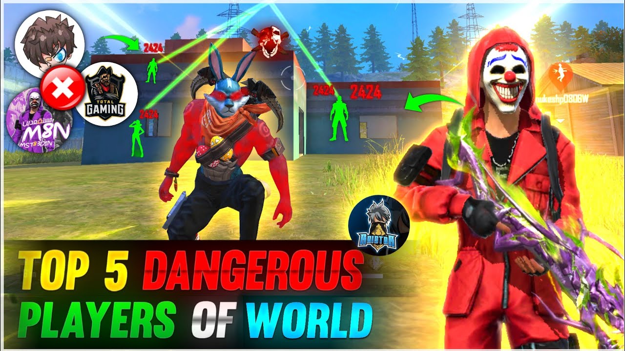 Top 5 Most DANGEROUS Players in the WORLD🔥| Raistar Vs White 444 😱 Who Will Win? 😨| Garena Free fire
