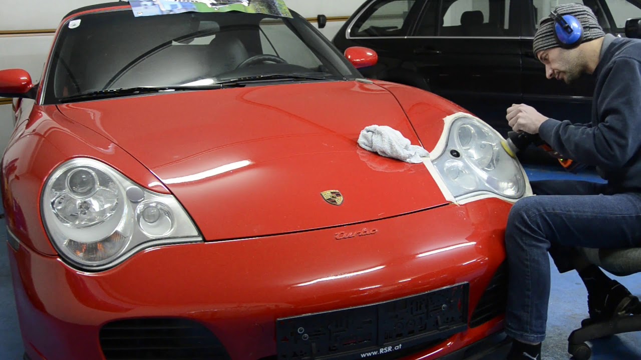 Porsche 911 turbo 996 Scheinwerfer aufbereiten