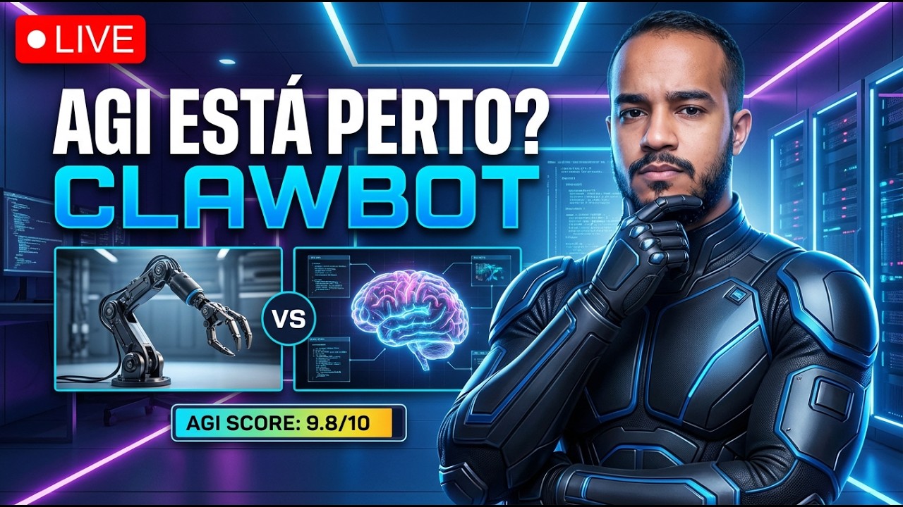 🔴NOVA INTELIGÊNCIA ARTIFICIAL ClawdBot + Jogo com IA - Rival NanoBanana +  FUTURE AI(Live e Dúvidas)