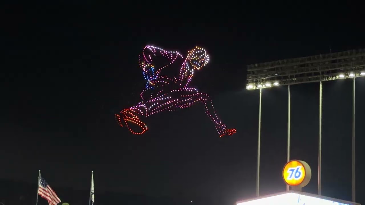Dodgers One Piece Night 2026 - Drone Show