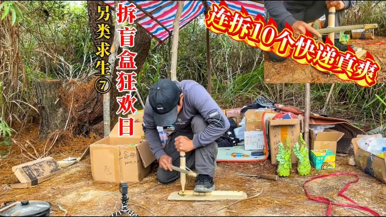带着粉丝的盲盒去求生，今天是拆盲盒狂欢日，连开10个可以直接度假的盲盒#带着盲盒去求生 #黄天麒 #拆盲盒第三季#huang tianqi
