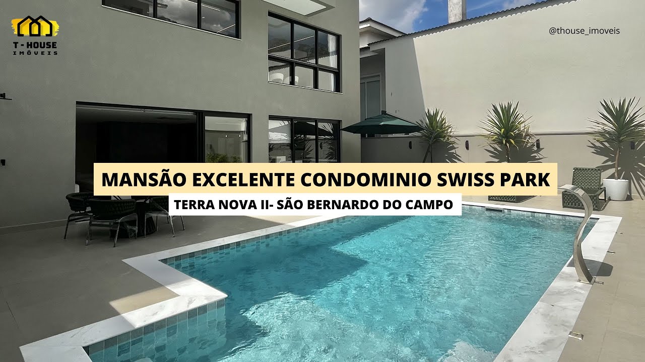 MANSÃO DE LUXO NO CONDOMÍNIO SWISS PARK EM SÃO BERNARDO DO CAMPO