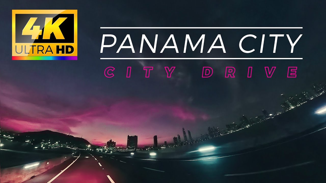 Night driving surrounded by the tallest skyscrapers in Latin America. Panama City 4K. 🇵🇦