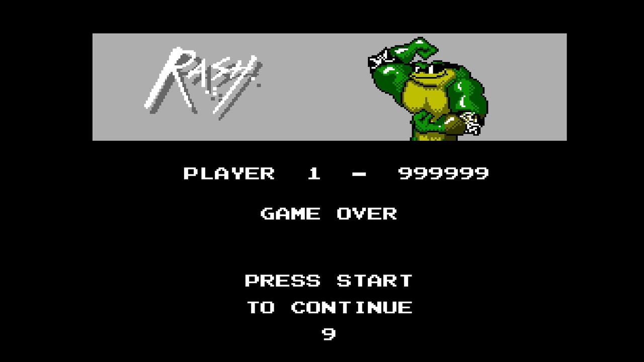 Battletoads - Continue and Game Over Screen