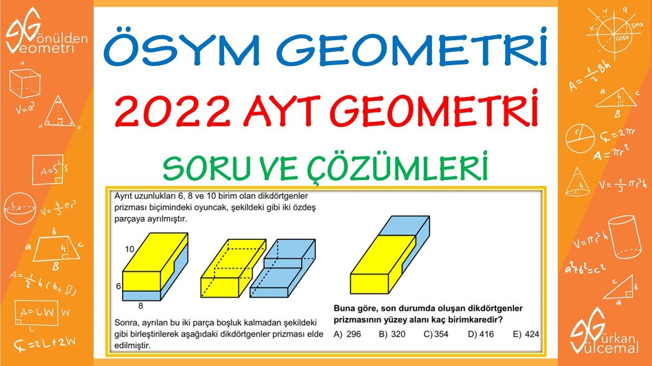 2022 YKS AYT  GEOMETRİ SORU VE ÇÖZÜMLERİ