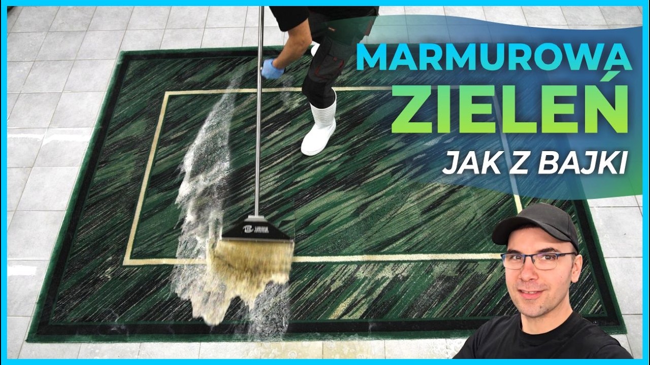 MARMUROWA ZIELEŃ JAK Z BAJKI Relaksujące pranie 40 letniego dywanu