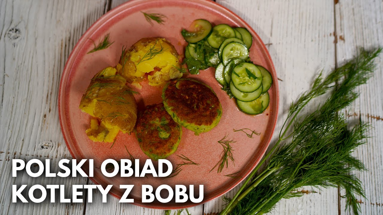 Polski obiad: KOTLETY z BOBU z ziemniaczkami! | WegeTuba
