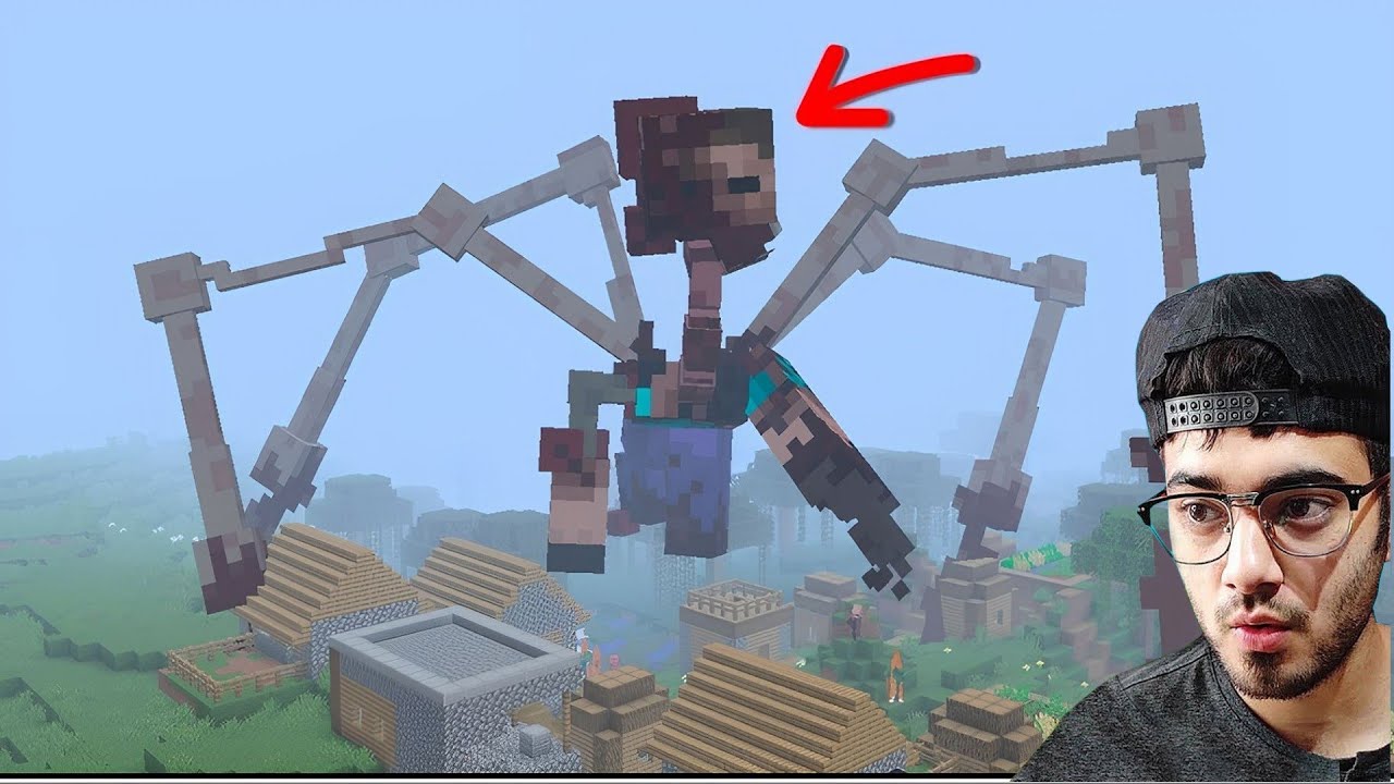 Minecraft 😱Scary Spider Herobrine in Hindi