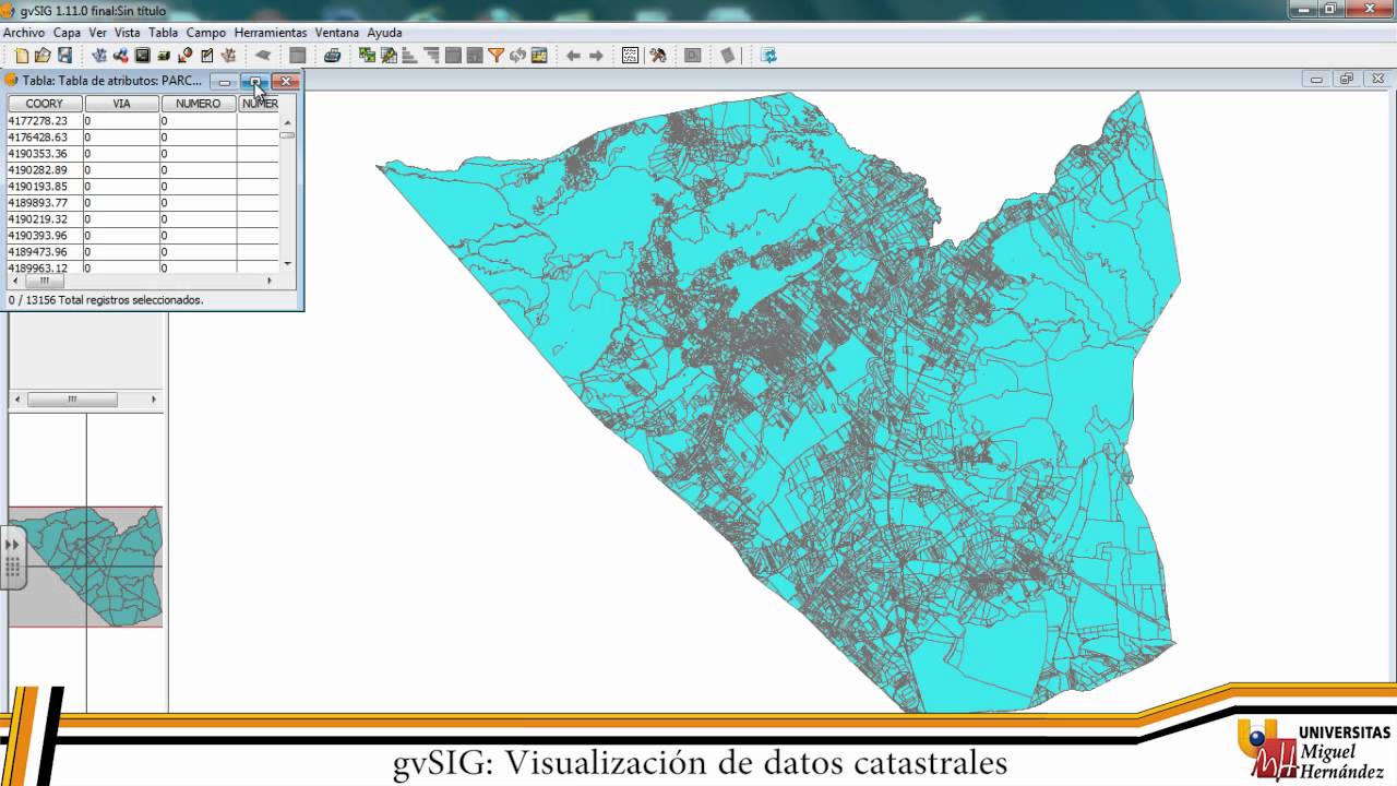gvSIG: Visualización de datos catastrales