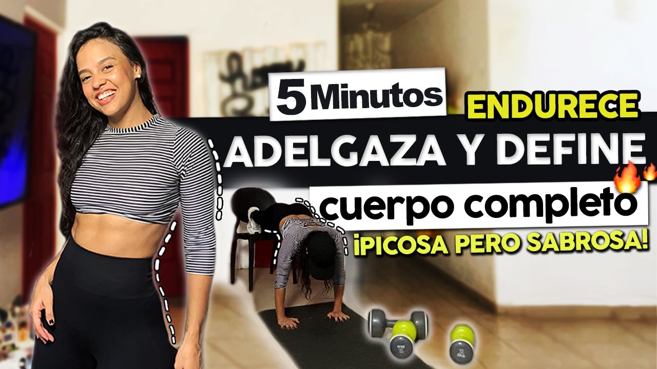 5 MINUTOS TABATA ADELGAZA Y DEFINE CUERPO COMPLETO Rutina full body en casa CON MANCUERNAS