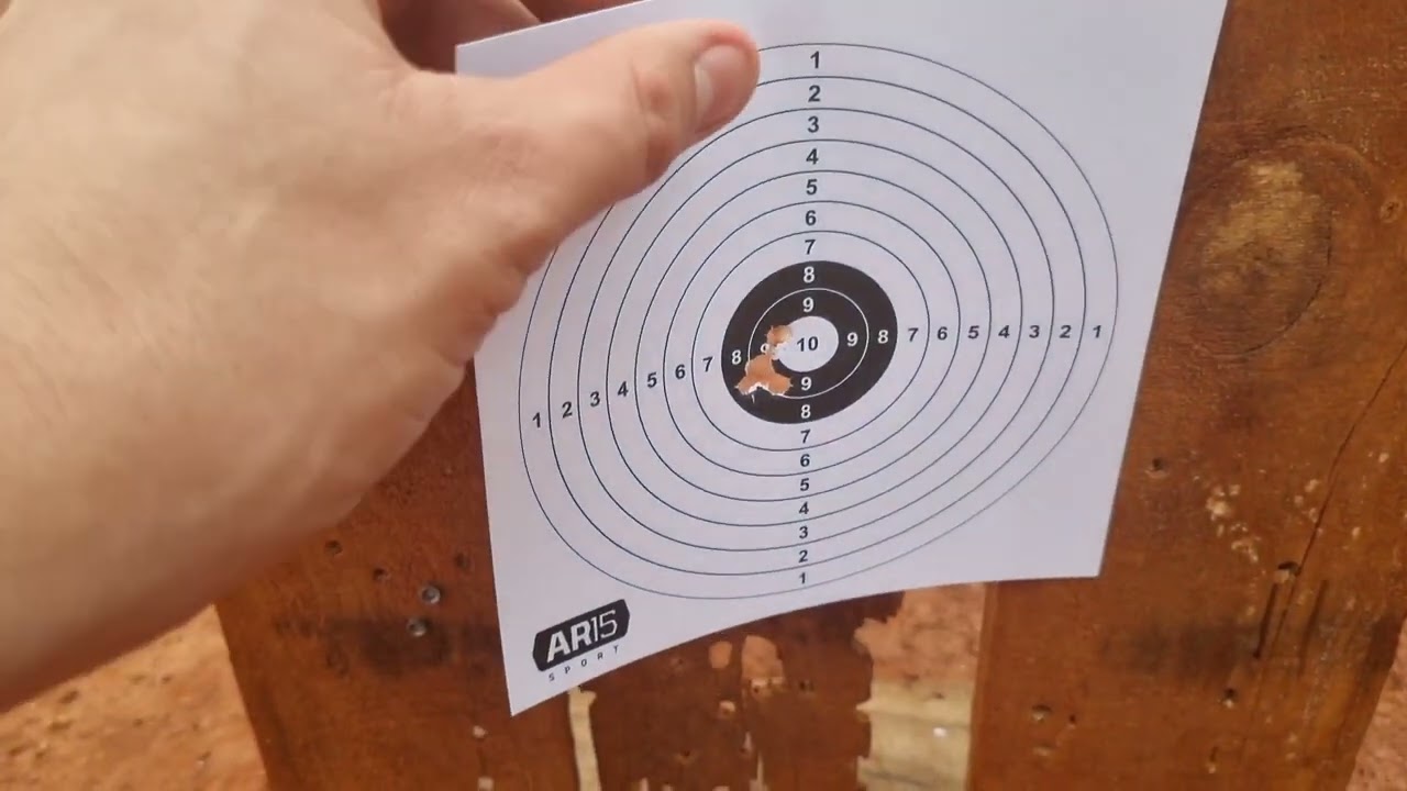 Qgk g850 5.5mm  agrupamento  a 25 metros  com diversos chumbinhos.
