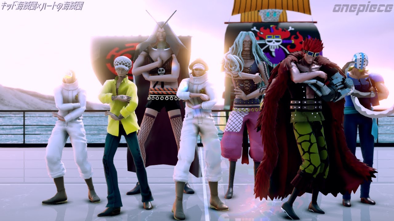 【MMDワンピ】キッド海賊団×ハートの海賊団【Dope/BTS】
