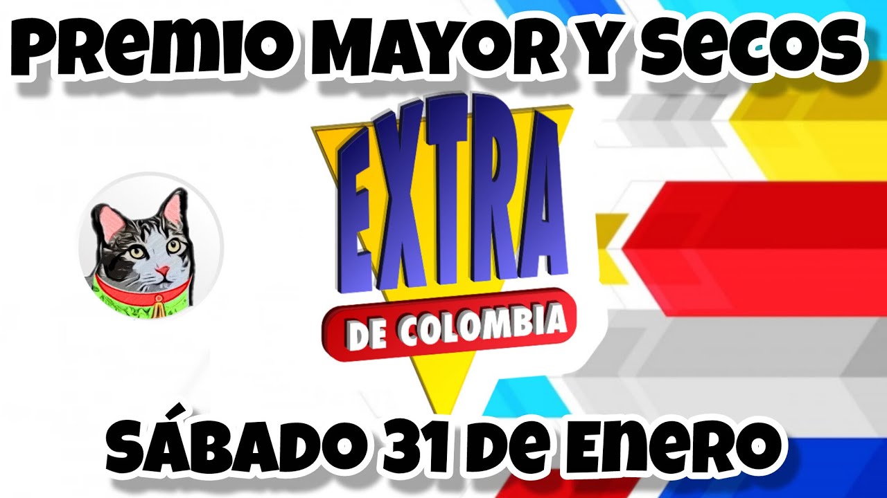 ⚪️ PREMIO MAYOR Y SECOS Loteria EXTRA DE COLOMBIA Sabado 31 de Enero 2026